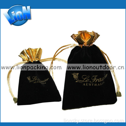 Custom Made Velvet Pouch Printed Velvet Jewelry Pouches